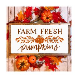 Pumpkin Sign SVG, Farm Fresh Pumpkins, Fall Sign svg, Fall SVG, Autumn Svg, Thanksgiving Svg, Autumn Svg, Cut File Cricut, Silhouette, PNG
