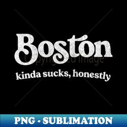 Boston Sucks - Retro Style Typography Design - Sublimation-Ready PNG File - Perfect for Creative Projects