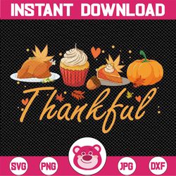 Happpy Thanksgiving Day Turkey Latte Pumpkin Pies Png, Thankful Png, Pumpkins Fall Sublimation Design PNG pumpkin