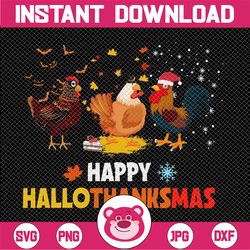 Chicken thanksgiving Png, Happy HalloThanksMas Autumn Png, Thanksgiving Png, Chicken thanksgiving Gift For Chicken Lover