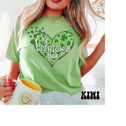 Shamrock Heart Shirt, Comfort Colors St Patricks Day Shirt, Shamrock Shirt, Leopard St Patricks Day Shirt, Lucky Shirt,