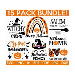 Halloween SVG Bundle, Halloween Vector, Witch Svg, Ghost Svg, Witch Shirt SVG, Sarcastic SVG, Funny Mom Svg, Cut Files for Cricut,Silhouette