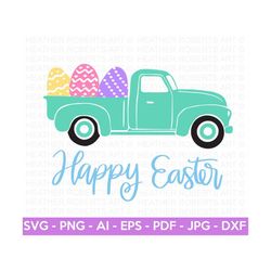 Easter Truck SVG, Happy Easter SVG, Easter Bunny SVG, Kids easter Shirts, Easter for Kids, Easter Egg Hunting svg, Cut File for Cricut