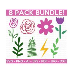 Nature SVG Bundle, Floral Decoration SVG, Rose svg, Flowers SVG, Flower Bouquet svg, Rose Floral svg, Leaves svg, Cricut Cut Files