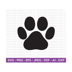 Dog Paw Svg, Dog Svg, Paw SVG, Animal Paw Svg, Animal Svg, Dog Paw Print, Paw Print, Animal Print, Clipart, Cut Files for Cricut, Silhouette