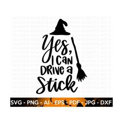 I Can Drive a Stick SVG, Halloween SVG, Witch Svg, Ghost, Witch Shirt SVG, Sarcastic, Halloween Costume Svg, Cut Files for Cricut,Silhouette