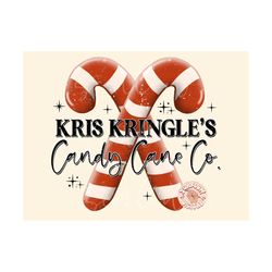 Kris Kringle's Candy Cane Co. PNG-Christmas Sublimation Digital Design Download-santa claus png, christmas candy png, si