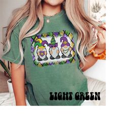 Mardi Gras Gnome Shirt, Comfort Colors Saints Shirt, Fat Tuesday Shirt, Flower de luce Shirt, Louisiana Shirt, Saints Ne