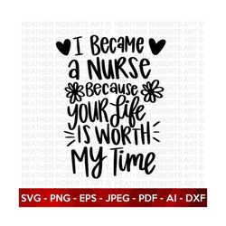 Nurse SVG, Nurse Life Svg, Nurse Quote SVG, Doctor Svg, Motivational Quote, Doctor Svg, Stethoscope, Cut Files For Cricut, Silhouette