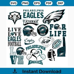 Philadelphia Eagles Logo Bundle Svg, Philadelphia Svg, Philadelphia Eagles Logo, Philadelphia Shirt, Philadelphia Eagles