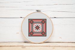 Ukrainian cross stitch pattern Needle pincushion Ethnic cross stitch pattern Digital file PDF