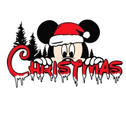 Merry Christmas Santa Disney Mickey Gift SVG