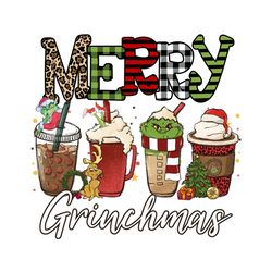 Merry Grinchmas Drink And Food Lover PNG