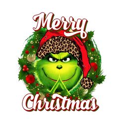 Merry Christmas Santa Grinch PNG Sublimation