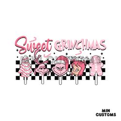 Checkerboard Sweet Grinchmas Friends SVG Digital Cricut File