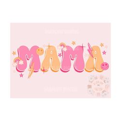 Mama PNG-Mom of Girls Sublimation Digital Design Download,-summer mama png, preppy mama png, lightening bolt png, retro