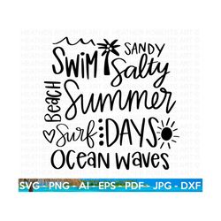Summer Word Collage SVG, Summer SVG, Beach SVG, Beach Life, Beach shirt svg, Summer Quote, Hand-lettered Quotes, Cricut Cut Files
