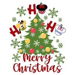Merry Christmas Tree Disney Mickey Goofy Donald SVG