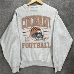 Vintage Cincinnati Football Crewneck Sweatshirt, NFL Cincinnati Football T-Shirt, Cincinnati Game Day Sweats For Men And