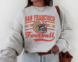 San Francisco Football Crewneck Sweatshirt T-Shirt, The Niners, Vintage San Francisco Sweatshirt 49ers
