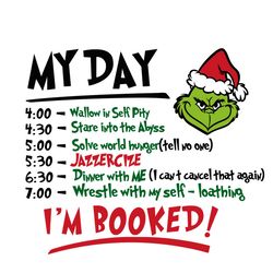 Funny Grinchmas Family Christmas Schedule SVG