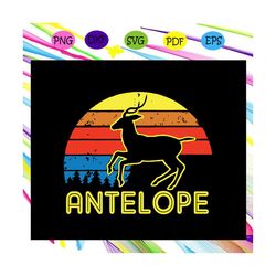 Antelope svg,antelope T shirt, antelope vintage retro, sunset style, trending svg For Silhouette, Files For Cricut, SVG,