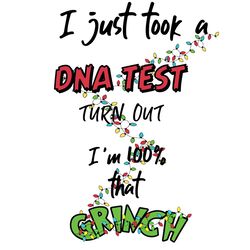 Merry Christmas DNA Test Grinch Light String Gift SVG
