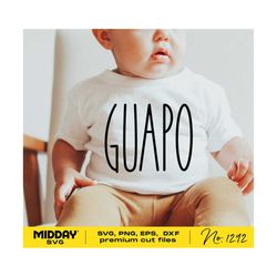 guapo svg, png dxf eps, spanish svg for baby, svg for baby, body suits design, baby svg cricut, baby svg sayings, baby boy, gender reveal