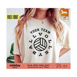 Volleyball Svg, Volleyball Team Template, Svg Png Dxf Eps, Volleyball Shirt, Volleyball mom, Cricut, Silhouette, Team Shirts, Sublimation