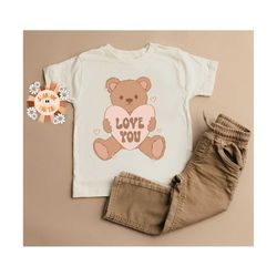 Teddy Bear PNG-Valentines Day Sublimation Digital Design Download-little boy png, boy vday png, love you png, boho valen