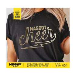Cheer Team Template, Svg Png Dxf Eps, Cheerleader Team Shirt Design, Cricut Cut File, Silhouette, Cheer Mom Svg Png, Cheer Lightning Bolt