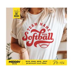 softball team template, svg png dxf eps, retro softball design, softball team shirts, softball mom shirt, cricut, silhouette, team logo