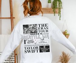 Seattle, WA Night 2 Shirt, Surprise Songs, Message In A Bottle & Tied Together With A Smile, Eras Tour Concert, Taylor S