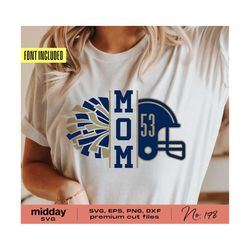 football and cheer mom, svg png dxf eps, football mom svg, cheer mom svg, cheerleader mom shirt, cricut cut file, football mom shirt