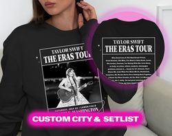 Taylor Swift Seattle, WA Night 1 The Eras Tour Graphic Concert Crewneck, Custom Concert Day Taylor Swiftie Eras Tour Sw
