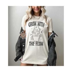 Grow With The Flow SVG-Groovy Cut File Digital Design Download-flowers svg, hippie svg, popular svg, trendy svg, svg for