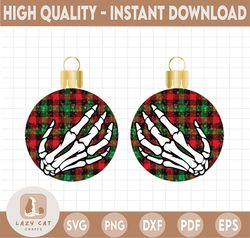 Christmas Handbone Ornaments, Two Christmas Ornaments Png, Ornament PNG, Handbone Png, Instant Download,