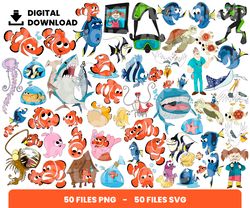 Bundle Layered Svg, Finding Nemo, Nemo, Digital Download, Clipart, PNG, SVG, Cricut