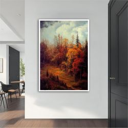 autumn landscape, autumn wall art, autumn canvas, landscape wall art, landscape canvas, nature wall art, nature canvas,