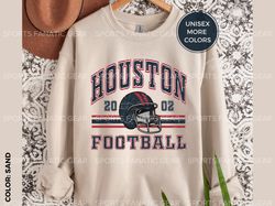 Houston Texans Crewneck Sweatshirt, Trendy Vintage Retro Style Football Shirt for Game Day