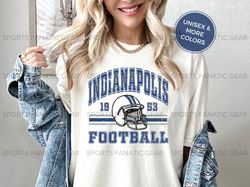 Indianapolis Colts Comfort Colors Shirt, Trendy Football Tshirt Oversized Vintage Style