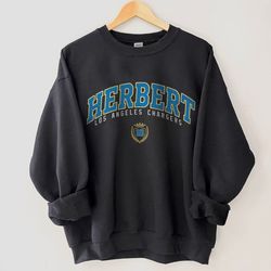 Justin Herbert Football T-Shirt, Justin Herbert Shirt, Gifts for Girlfriend or Wife, Los Angeles Football Sweatshirt, Fo