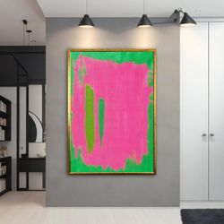 Mark Rothko Pink and Green Canvas Art, Mark Rothko Colored Wall Art, Art Reproduction,Ready-to-Hang Canvas Print , Mark