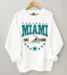 Miami Football Sweatshirt, Vintage Style Miami Football Crewneck, Football Sweatshirt, Sunday Football Hoodie, Miami Foo