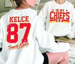 Retro In My Chiefs Era Shirt, Vintage Travis Kelce T-Shirt, America Football Sweatshirt, Football Fan Gifts, Travis Kelc