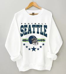 Seattle Football Sweatshirt, Vintage Style Seattle Football Crewneck, Football Sweatshirt, Seattle Seahawks Sweatshirt,