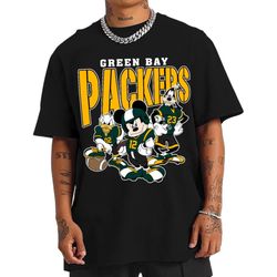 Vintage 90s Green Bay Mickey Donald Duck And Goofy Football Team Sweatshirt, Green Bay Football Shirt, Football Hoodie,