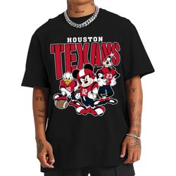 Vintage 90s Houston Mickey Donald Duck And Goofy Football Team Sweatshirt, Texans Sweatshirt, Vintage Houston Football T