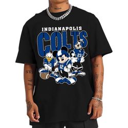 Vintage 90s Indianapolis Colts Mickey Donald Duck And Goofy Football Team Sweatshirt, Colts Crewneck Vintage Style Footb