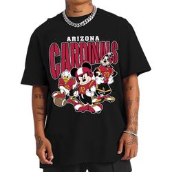 Vintage Arizona Cardinals Mickey Donald Duck And Goofy Football Team Sweatshirt, Vintage Style Arizona Football Crewneck